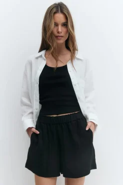 Relaxed high waist shorts