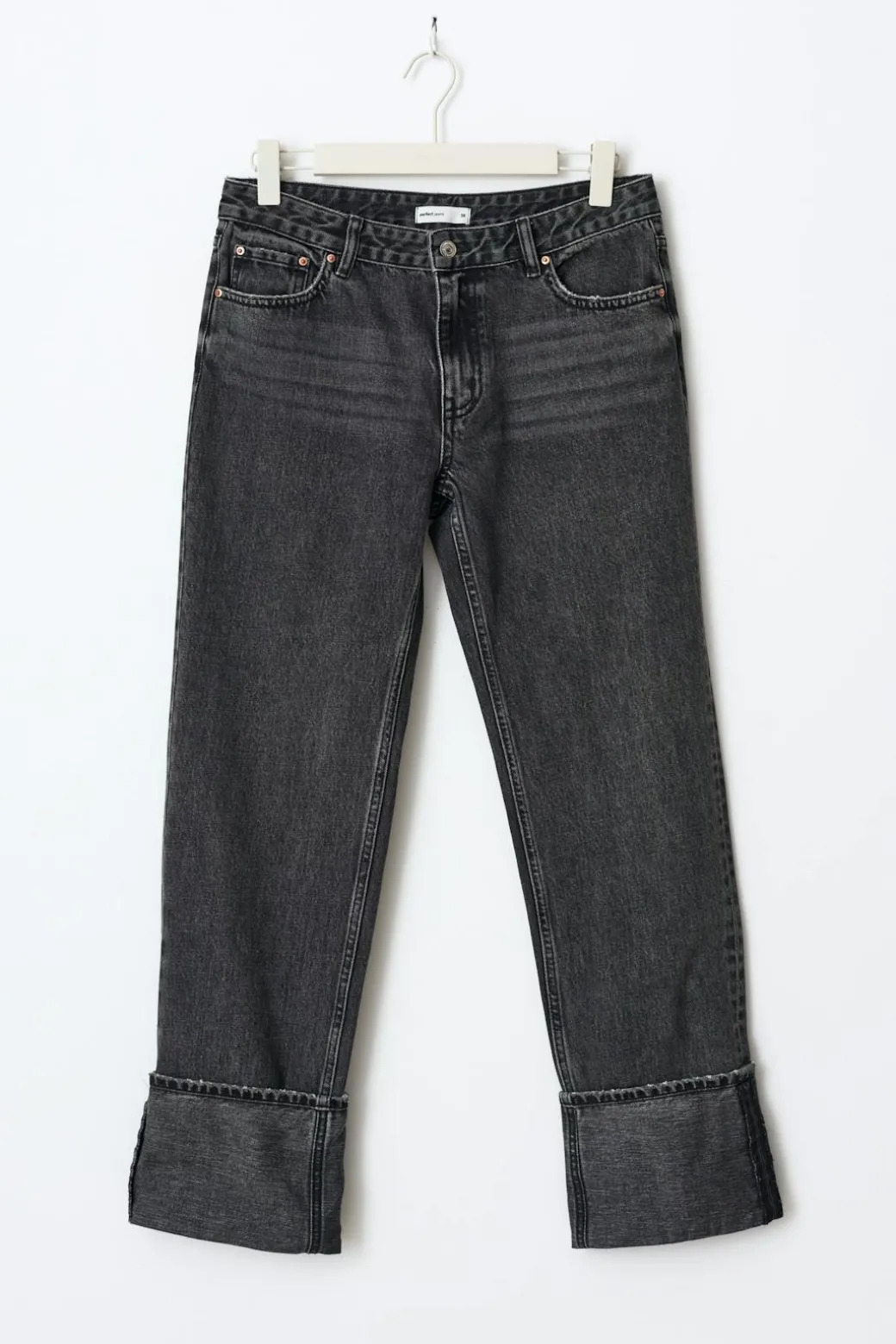 Remade fold up jeans