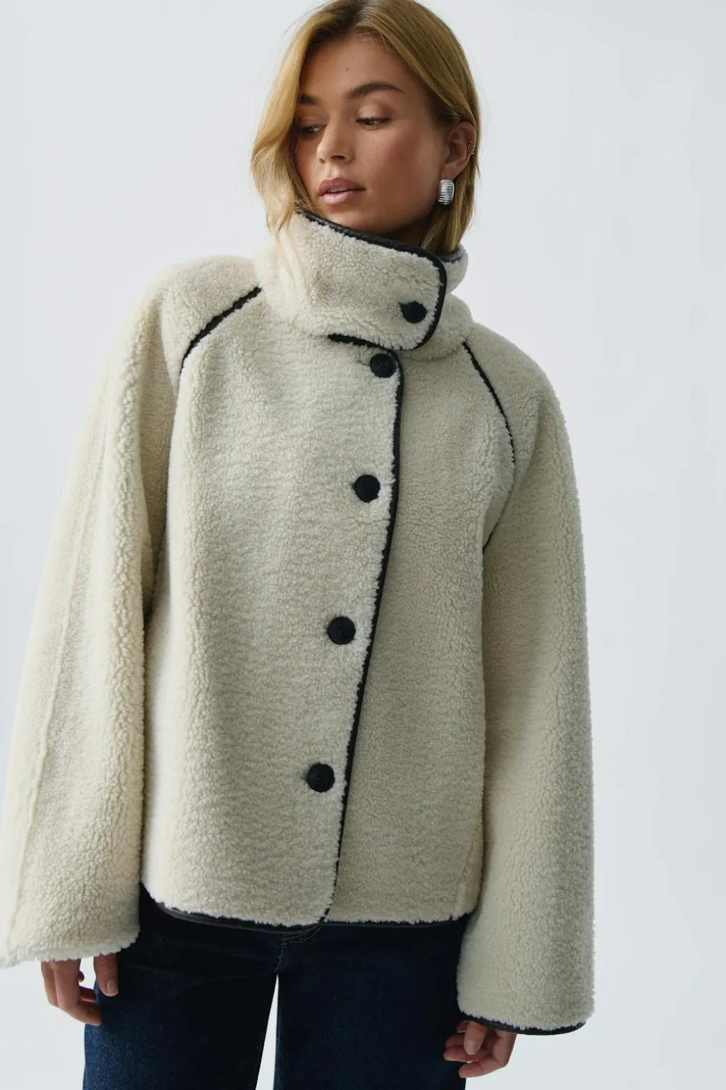 Reversible teddy jacket