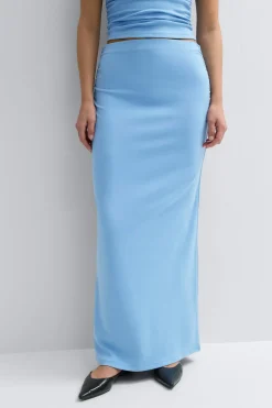 Ruched maxi skirt