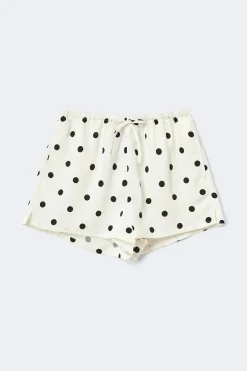 Satin drawstring shorts