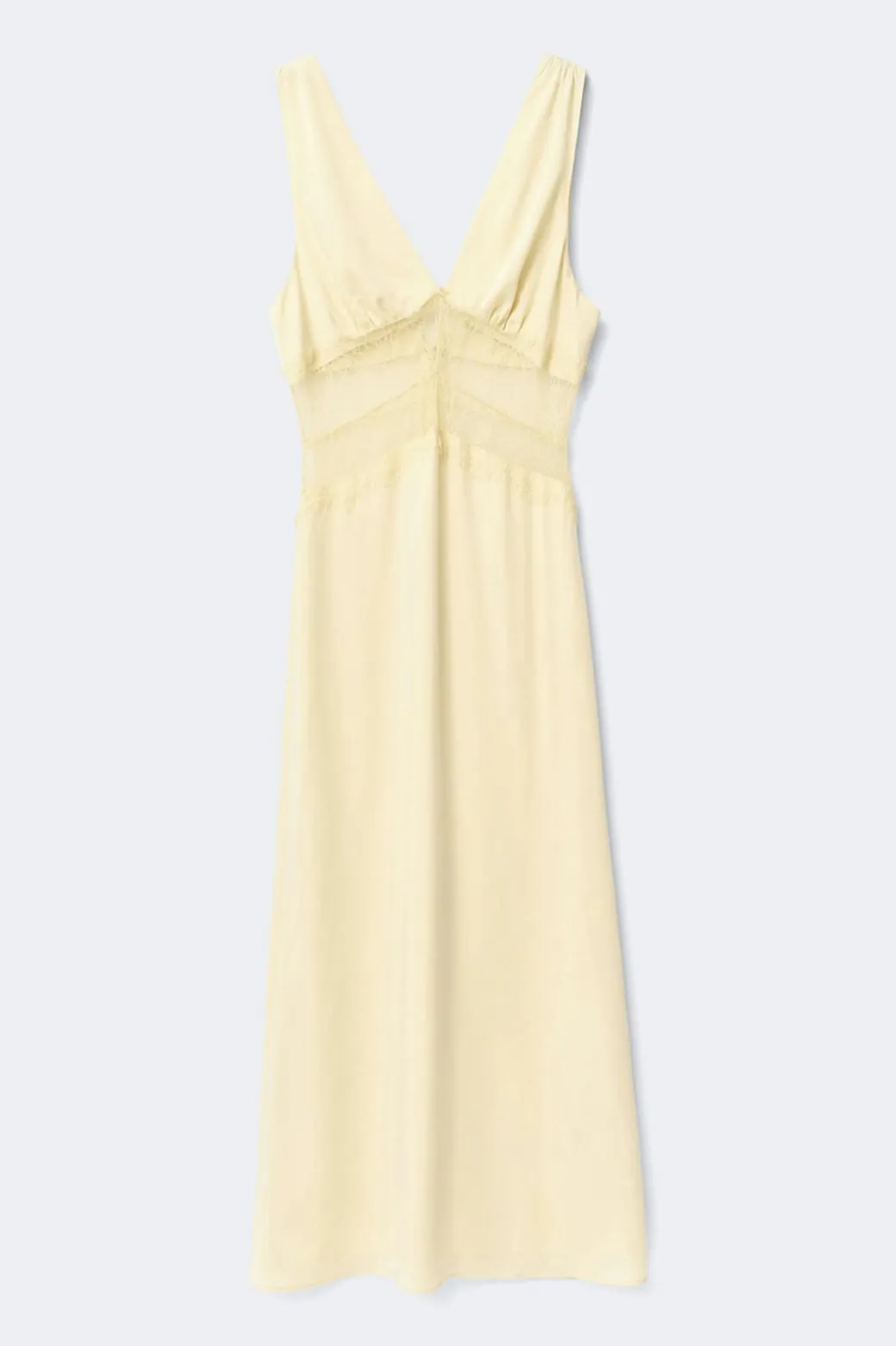 Satin lace maxi dress