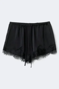 Satin lace shorts