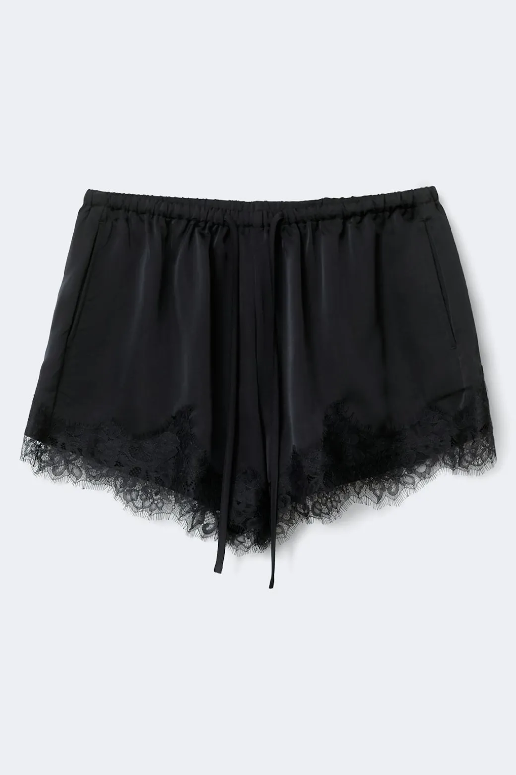 Satin lace shorts