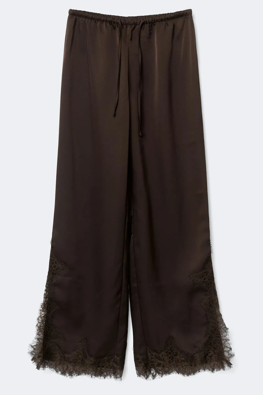 Satin lace trousers