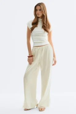 Satin lace trousers
