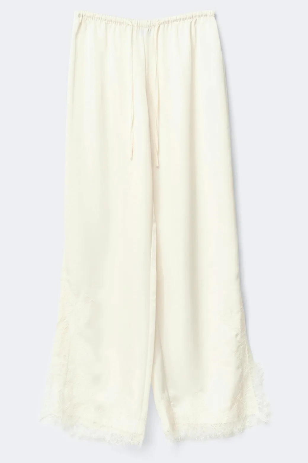 Satin lace trousers