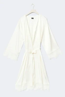 Satin loungewear robe
