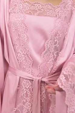 Satin loungewear robe