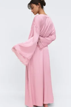 Satin loungewear robe