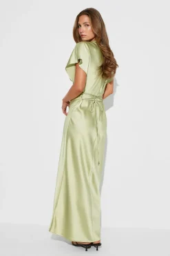 Satin maxi dress