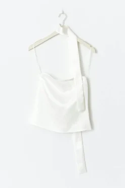 Satin scarf top
