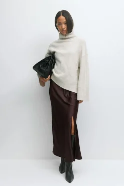 Satin skirt