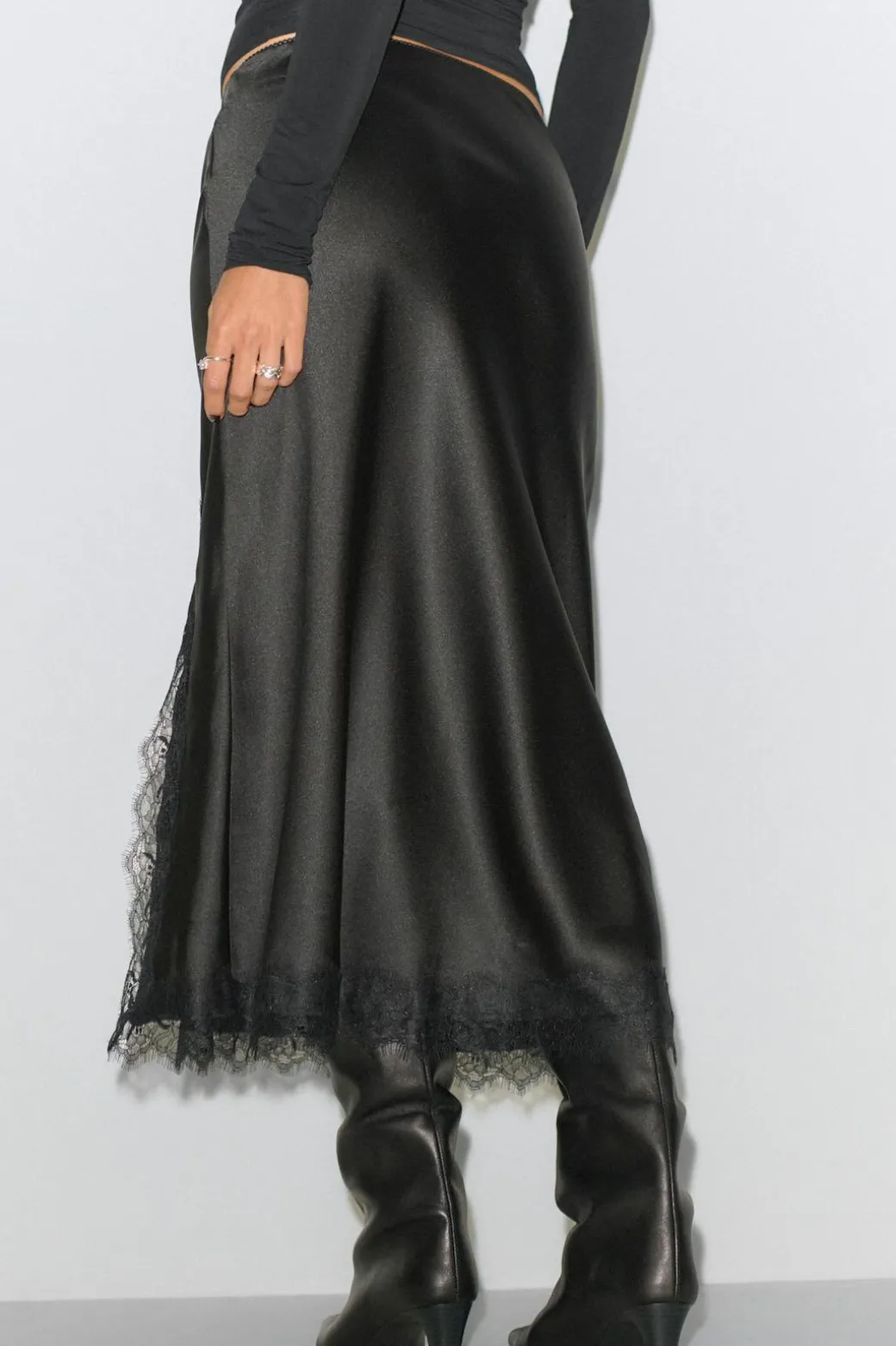 Satin skirt
