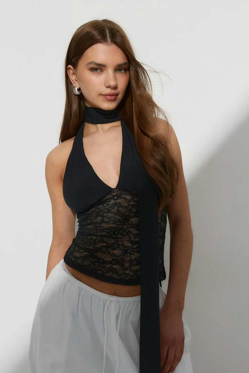 Scarf halterneck top