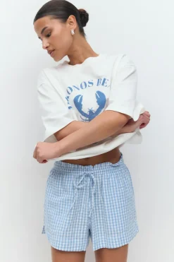 seersucker gingham shorts