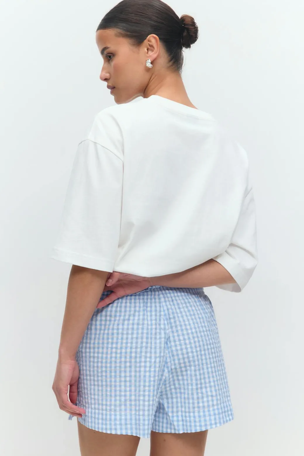seersucker gingham shorts