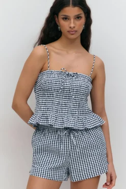 seersucker gingham shorts