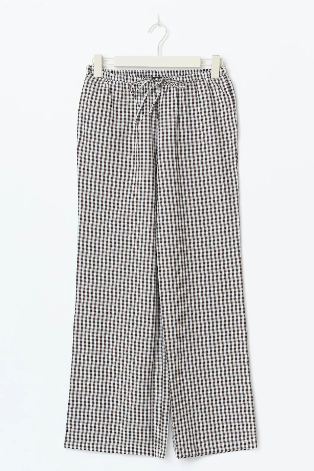 Seersucker gingham trousers
