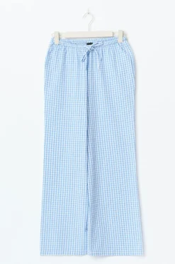 Seersucker gingham trousers