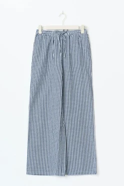 Seersucker gingham trousers