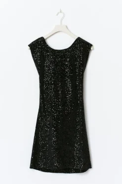 14+ sequin open back dress