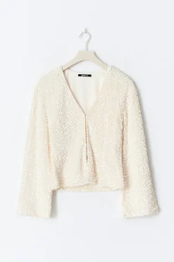Shaped sequin top