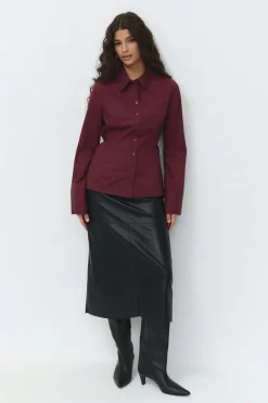 Shaped tie blouse