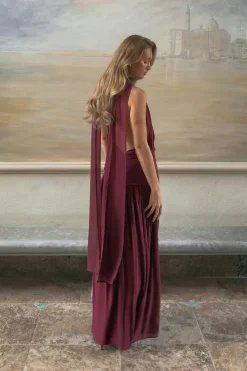 Shawl maxi dress