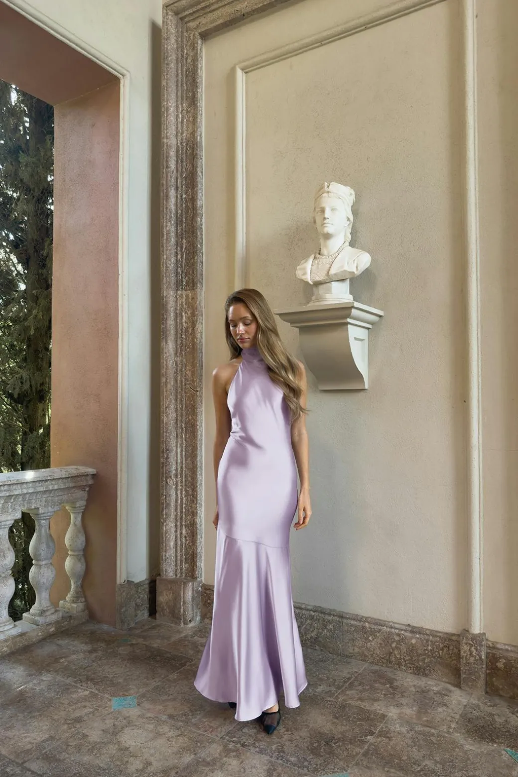 Shawl maxi dress
