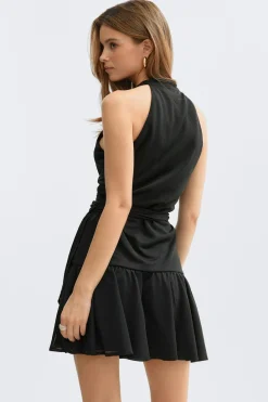 Sheer wrap dress