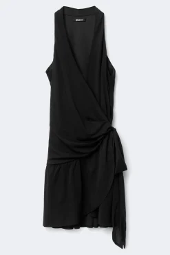 Sheer wrap dress