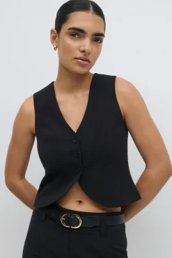 Short v-neck vest
