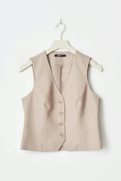 Short v-neck vest