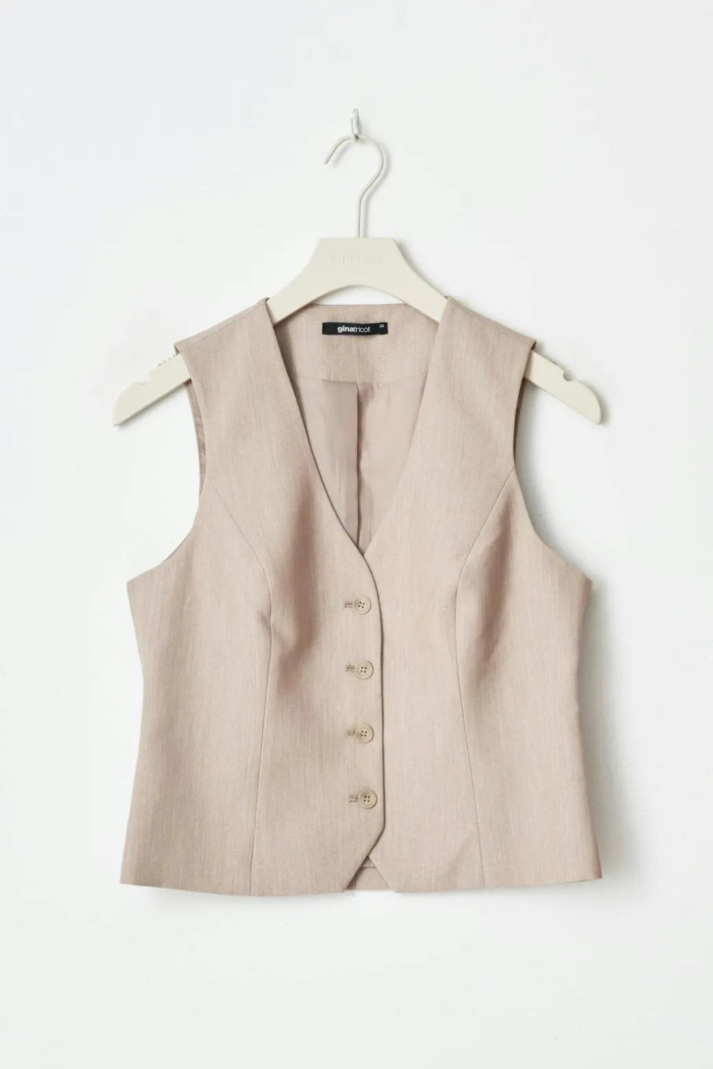 Short v-neck vest