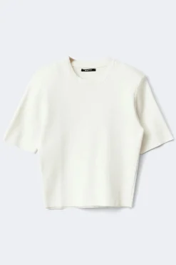 Shoulder pad knitted top