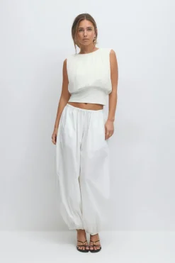 Sleeveless chiffon top