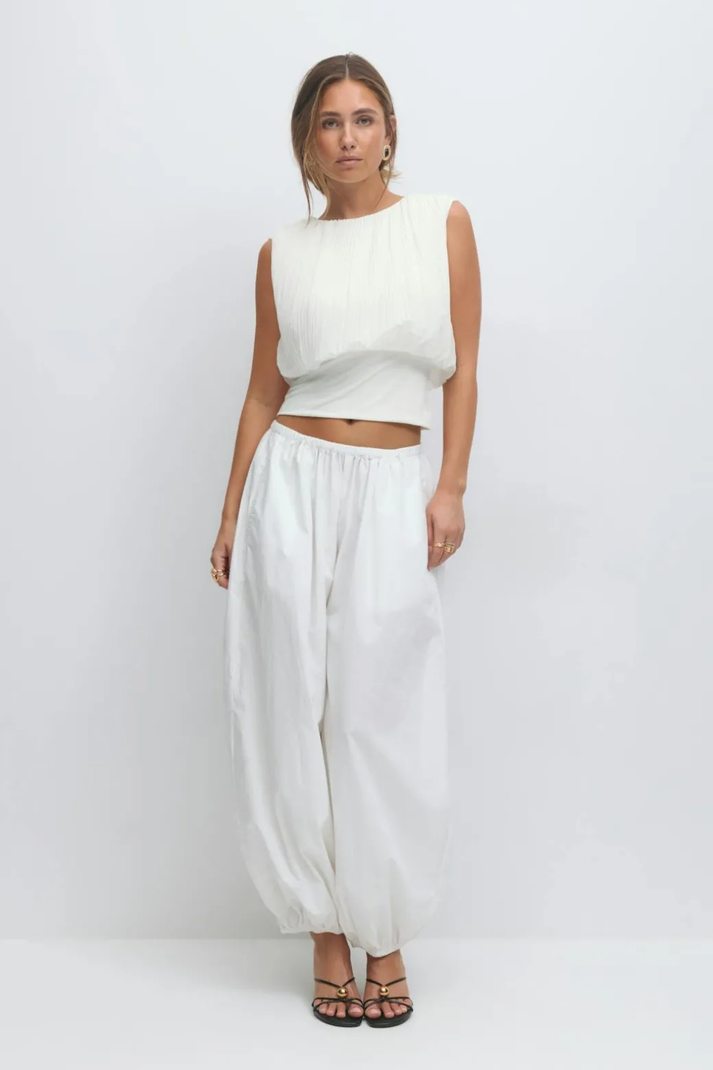 Sleeveless chiffon top
