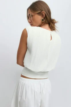 Sleeveless chiffon top