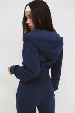 Slim fit zip hoodie