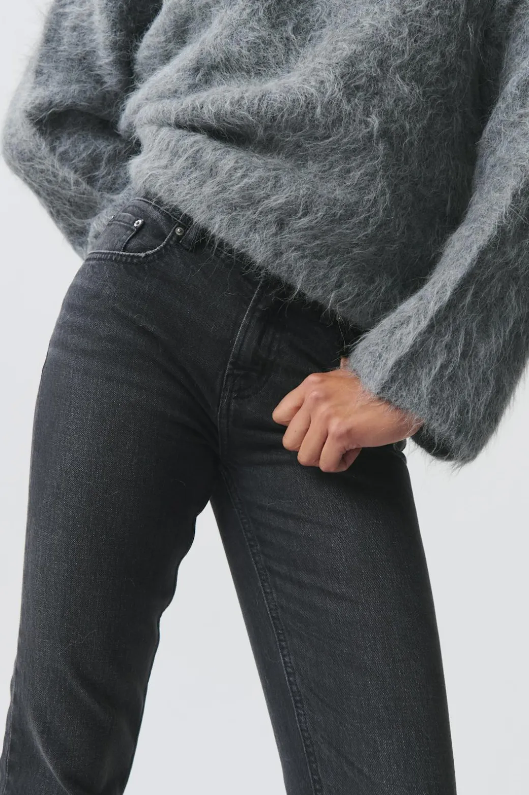 Slim straight jeans