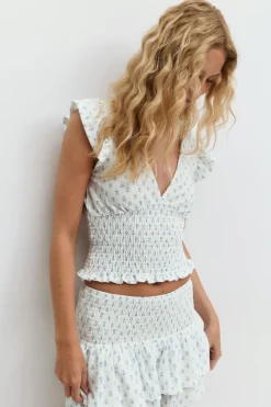 Smock frill top