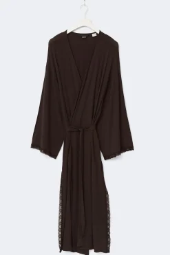 Soft lace loungewear robe