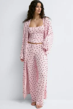 Soft lace loungewear robe
