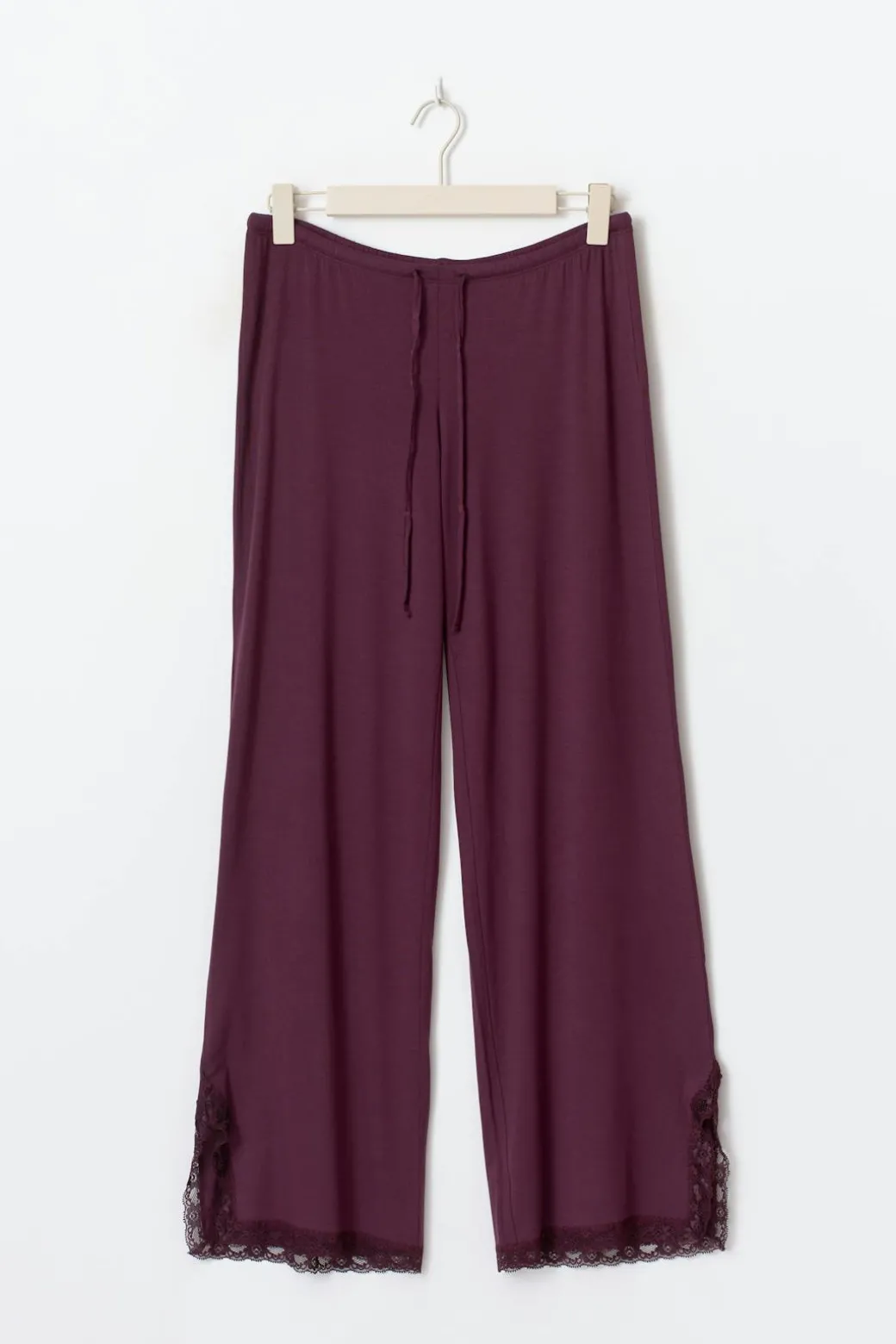 Soft lace loungewear trousers