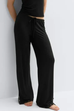 Soft lace loungewear trousers