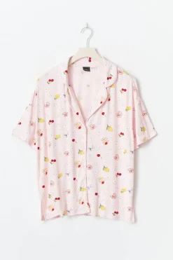 Soft shortsleeve pyjamas shirt