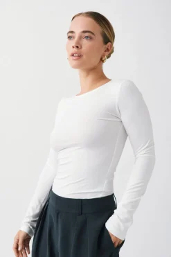 Soft touch crew neck top