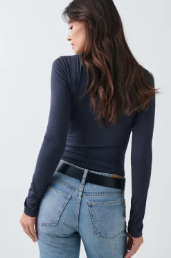 Soft touch crew neck top
