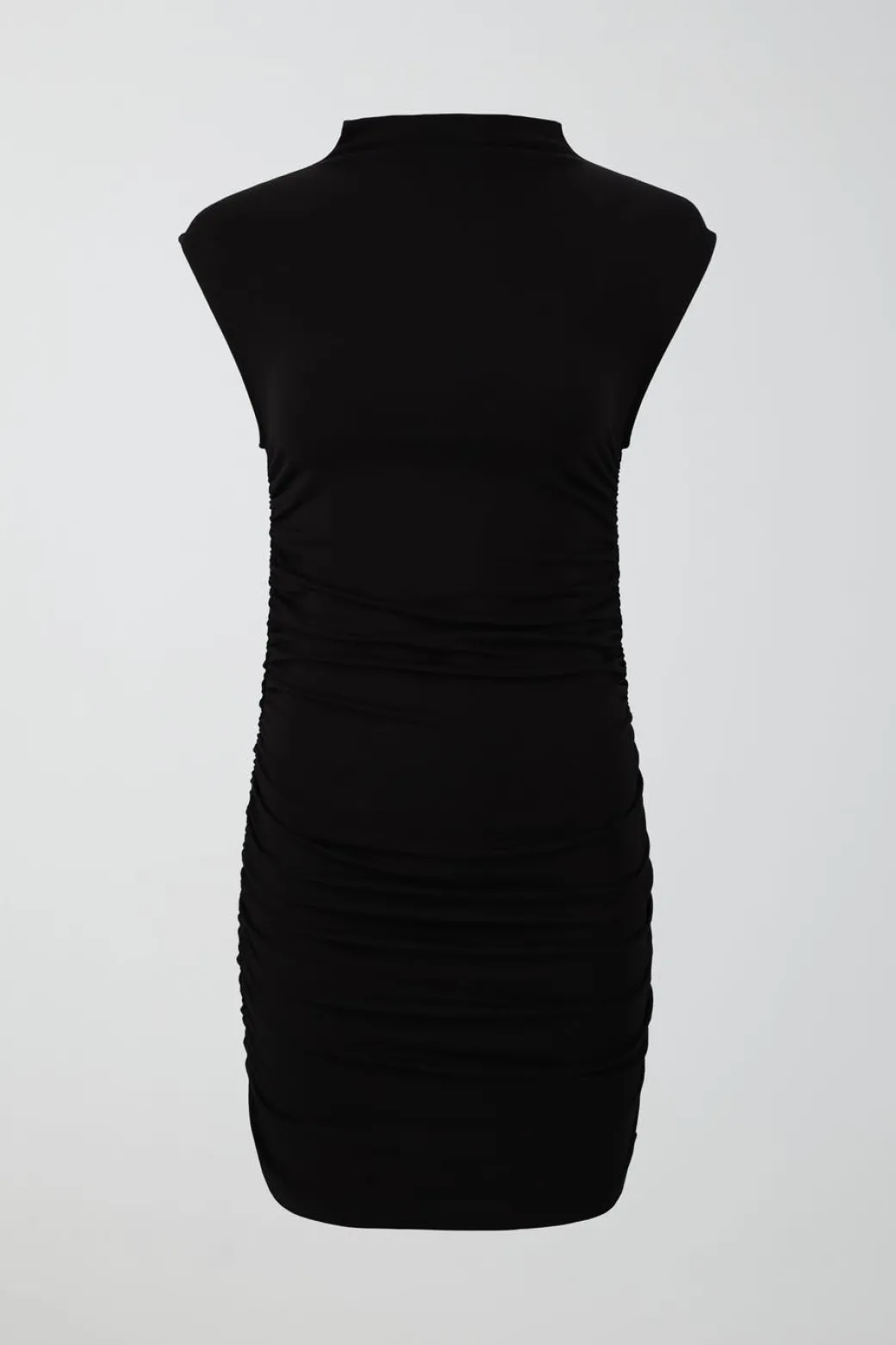 Soft touch funnel neck dress